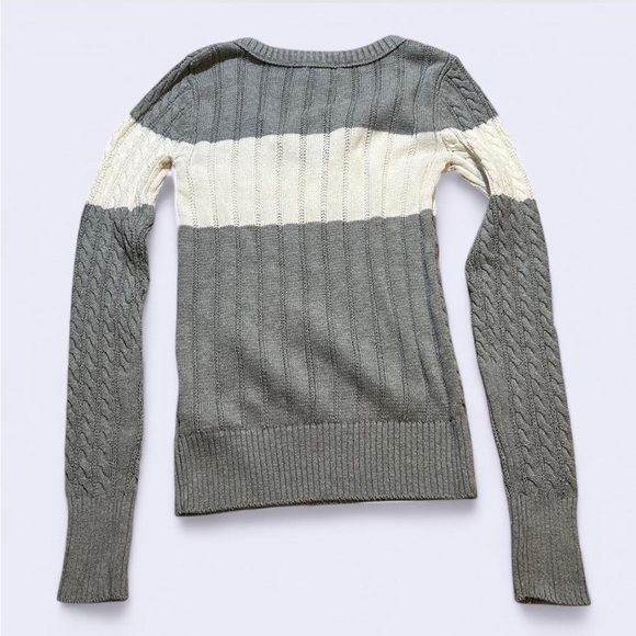 Arizona grey & white v neck sweater - Picture 2 of 6